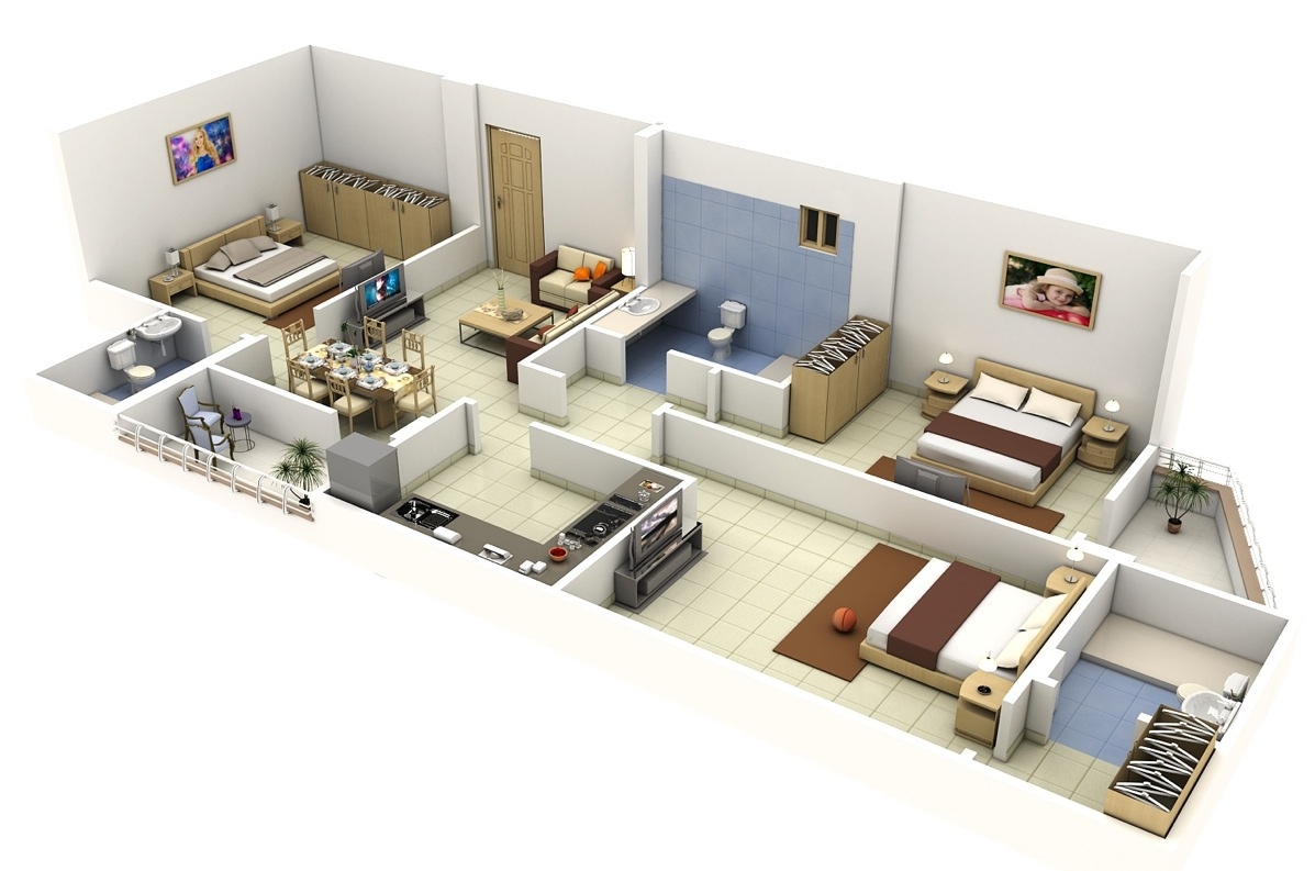 18 3 Bedroom House Layouts 1 Simplicity And Abstraction