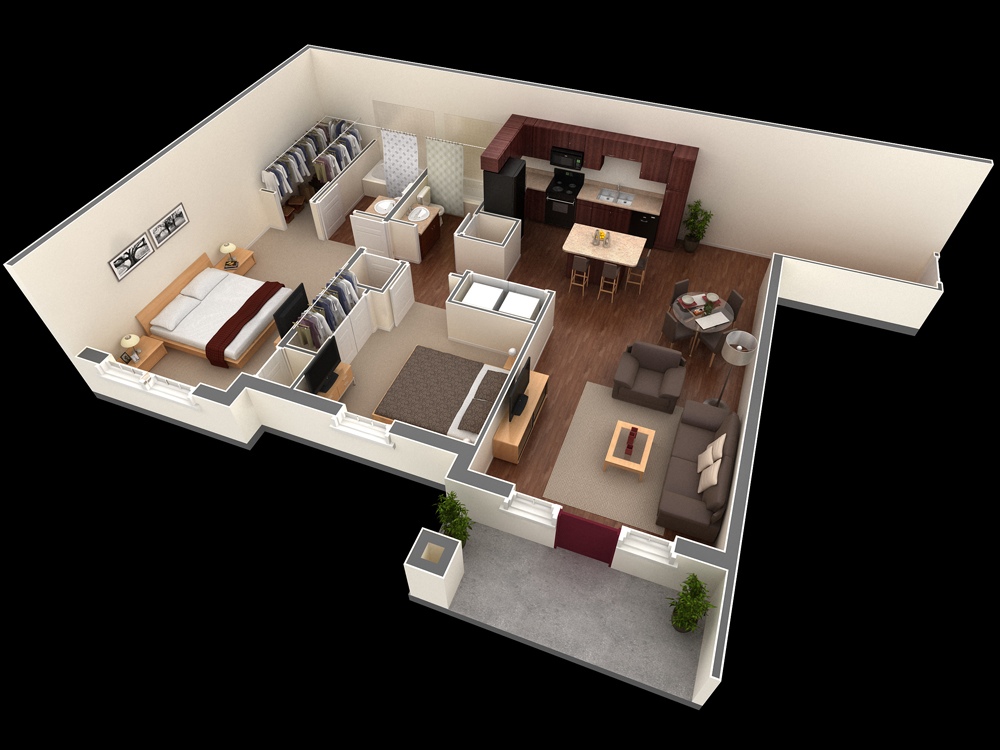 50 3D FLOOR PLANS LAY OUT iDESIGNSi FOR i2i iBEDROOMi HOUSE OR 